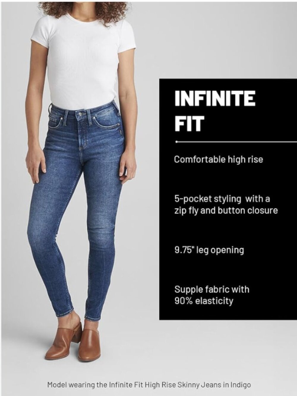NWT Silver Jeans Co. Infinite Fit High Rise Straight Leg Jeans S/31 R